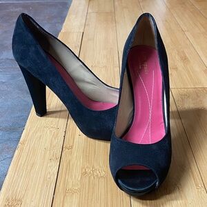 Kate Spade Elegant Black Suede Heels